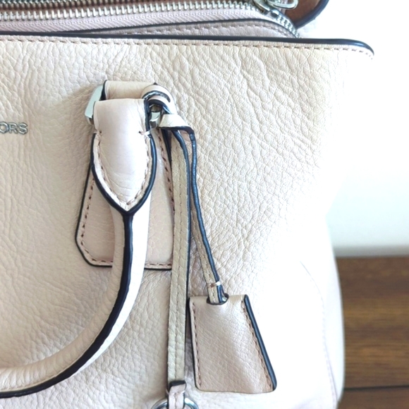 MICHAEL Kors Pebbled Leather Satchel Handbag Ballet - Picture 9 of 16